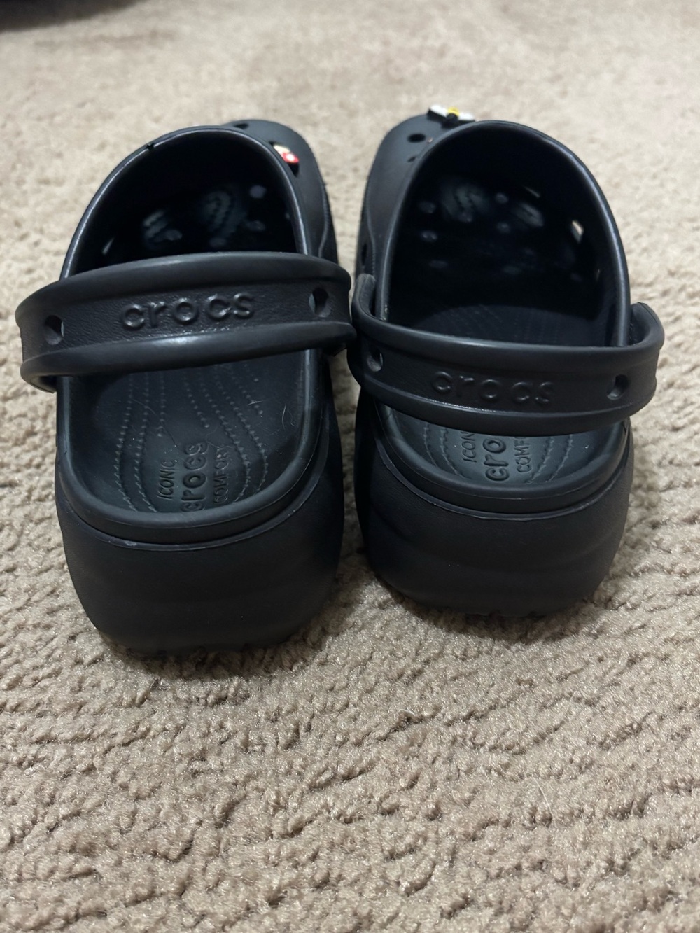 Platform Crocs Black Size Womens 8 - Picture 3 of 4